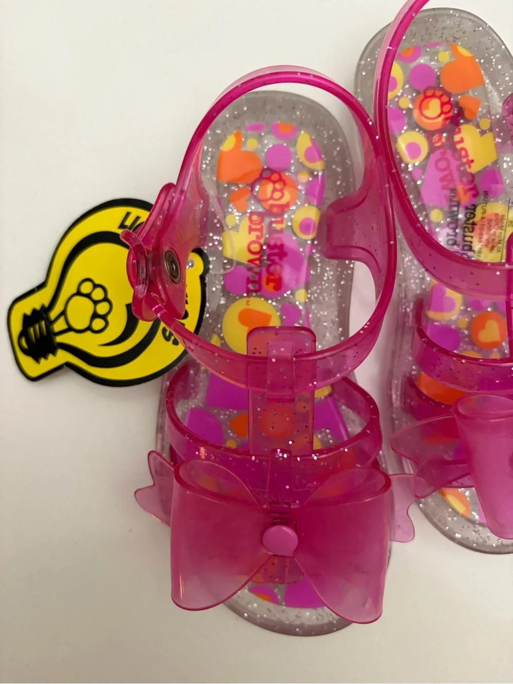 Buster Brown Hot Pink Bow Jelly Sandals for Kids